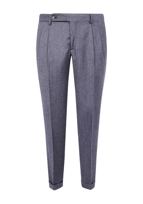 Barba Firenze pleated wool trousers - Grey