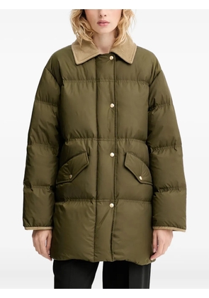 Marc O'Polo button corduroy-collar coat - Green