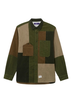 aftermaths patchwork corduroy shirt - Neutrals
