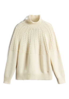 Woolrich cable-knit turtleneck sweater - White