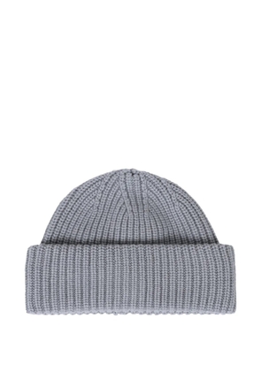 slowear ribbed cashmere beanie - Grey