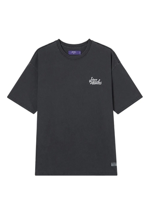 aftermaths fox-embroidered cotton T-shirt - Grey