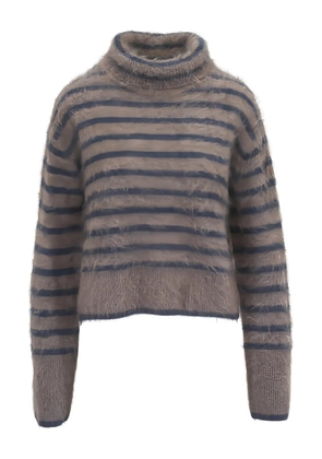Lisa Yang striped-pattern sweater - Brown