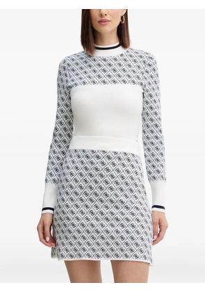 GUESS USA logo-patterned sweater - White
