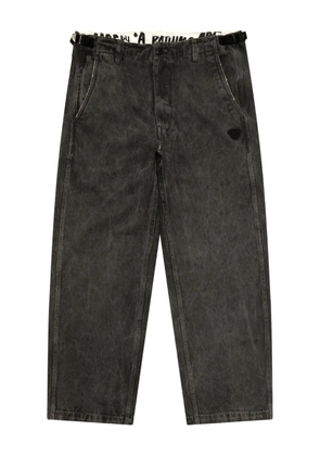 AAPE BY *A BATHING APE® Appliqué Belted Trousers - Black