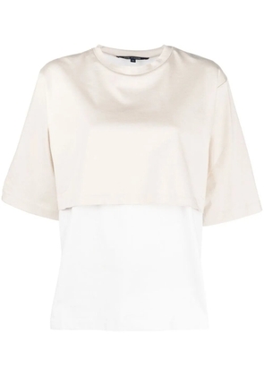 Sofie D'hoore crew neck short-sleeved layered T-shirt - Neutrals