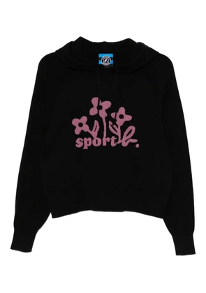 SPORT b. by agnès b. knitted hoodie - Black