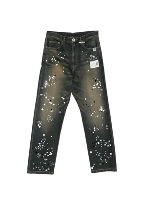 Maison MIHARA YASUHIRO crystal-embellished jeans - Blue