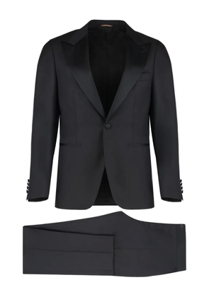 Canali peak-lapel wool suit - Black