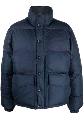 RASSVET embroidered-logo puffer jacket - Blue