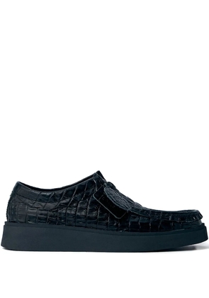 Martine Rose x Clarks Torview croc-embossed derby shoes - Black