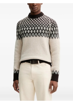 Marc O'Polo patterned crew neck sweater - Neutrals