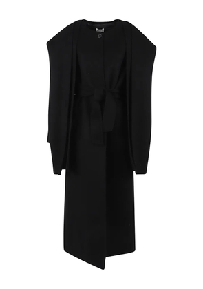 P.A.R.O.S.H. Hooded belted coat - Black