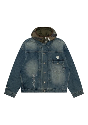 AAPE BY *A BATHING APE® embroidered-detail hooded jacket - Blue