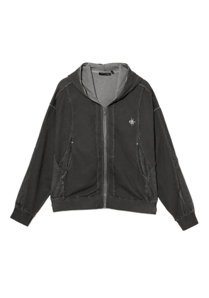 FIVE CM corduroy-patch hoodie - Grey