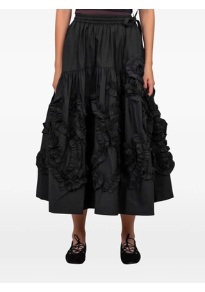 STORY mfg. Orbit ruffled midi skirt - Black