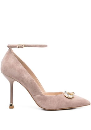 LIU JO 95mm crystal-embellished pumps - Pink