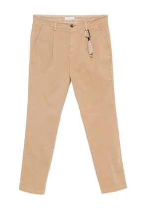 Manuel Ritz pleated twill chino trousers - Neutrals