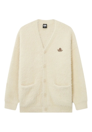 FINGERCROXX embroidered cardigan - Neutrals