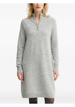 Marc O'Polo zip-neck mini dress - Grey