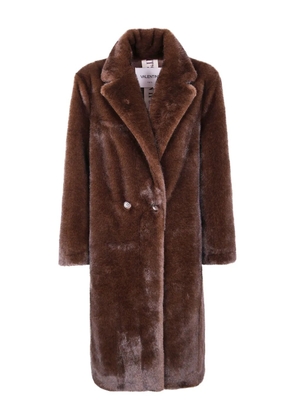 VALENTINI 1972 double-breasted faux-fur coat - Brown
