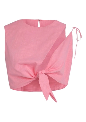 MOTHER knot tie top - Pink