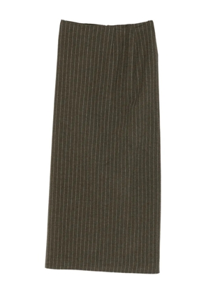 Christian Wijnants Samina pinstripe slit skirt - Green