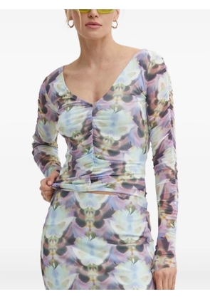 Résumé ruched long-sleeve top - Blue