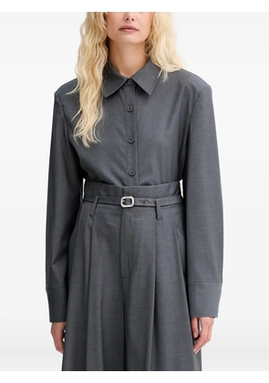 Isabelle Blanche classic-collar shirt - Grey