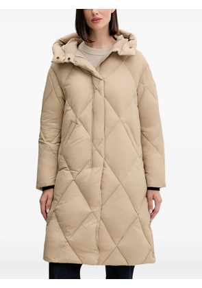 bomboogie quilted hooded coat - Neutrals