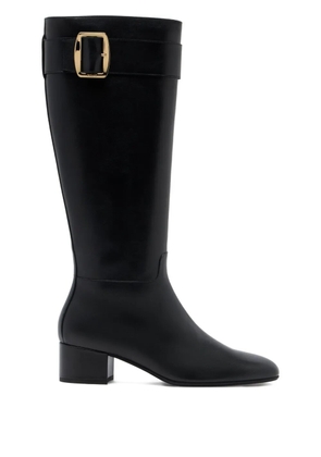 Bally buckle leather boots - Black