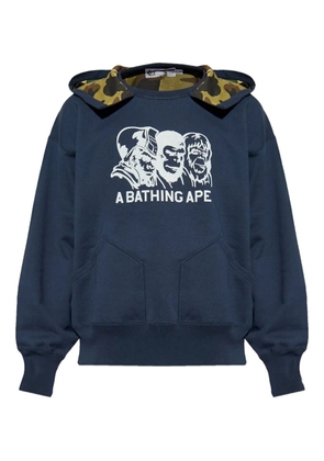 A BATHING APE® Double Face cotton hoodie - Blue