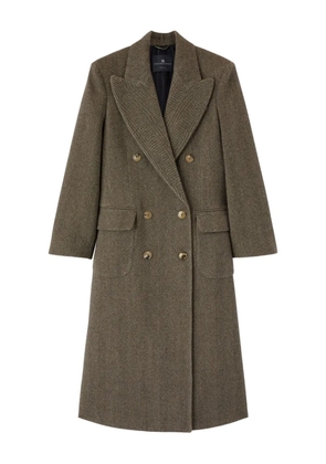 Ermanno Scervino herringbone double-breasted coat - Brown