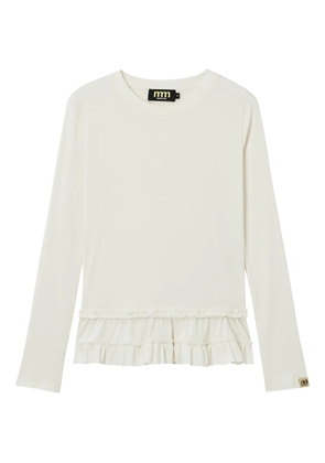 Mini Cream ruffled T-shirt - Neutrals