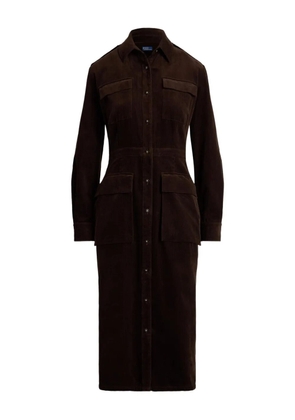 Polo Ralph Lauren corduroy collared shirt dress - Brown