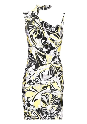 Coperni abstract-print cut-out dress - Black