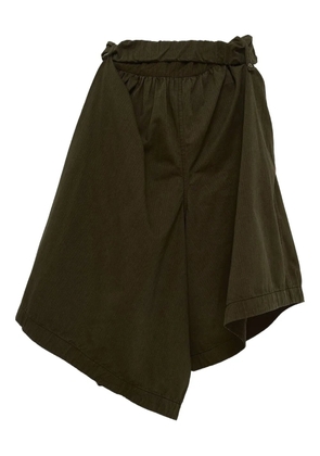 Open YY rolled-waist skorts - Green