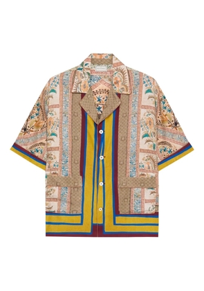 Pierre-Louis Mascia paisley-print pocket shirt - Neutrals
