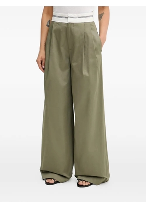 Miss Sixty pleated wide-leg trousers - Green