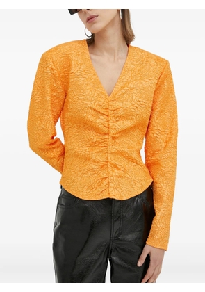 Gestuz textured gathered blouse - Orange