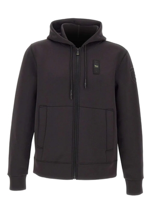 Blauer drawstring zipped hoodie - Black
