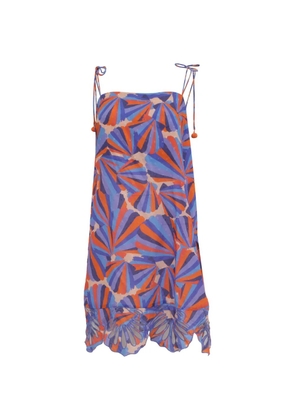 FARM Rio tie-strap print mini dress - Blue