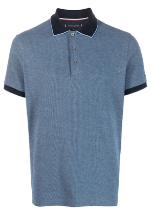 Tommy Hilfiger logo-patch cotton polo shirt - Blue