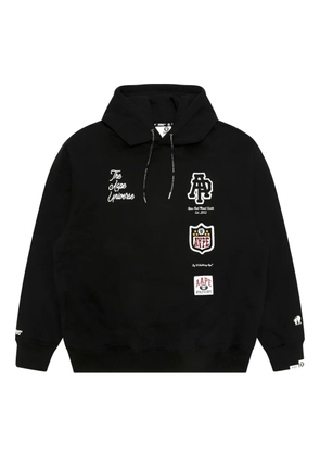 AAPE BY *A BATHING APE® embroidered long-sleeve hoodie - Black