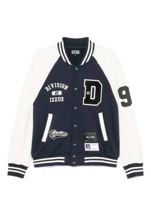izzue x Russell Athletic logo-embroidered bomber jacket - Blue
