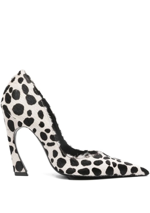 Schutz 91mm Lexi dalmatian-print pumps - White