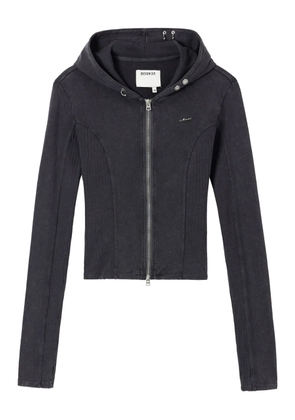 Musium Div. ribbed zip hoodie - Grey