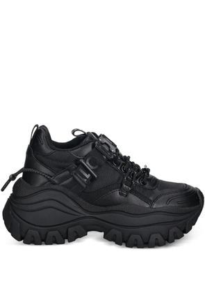 Buffalo 80mm Lola buckle lace-up sneakers - Black