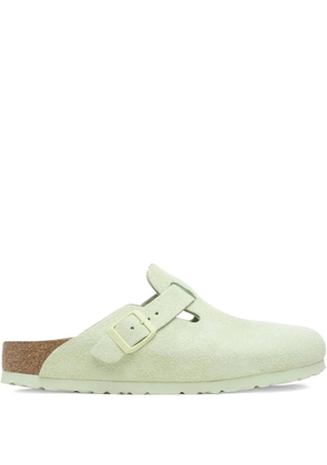 Birkenstock Boston Soft Footbed 'faded lime' buckle mules - Green