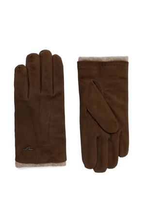 Paul & Shark logo-detail gloves - Brown